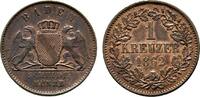 Baden-Durlach Cu Kreuzer Friedrich I. 1852-1907 -