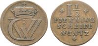 Braunschweig-Lüneburg-Celle Cu 1 1/2 Pfennig Georg Wilhelm 1665-1705 -