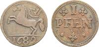Braunschweig-Lüneburg-Celle Cu Pfennig Georg Wilhelm 1665-1705 -