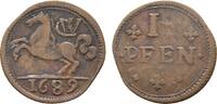 Braunschweig-Lüneburg-Celle Cu 1 1/2 Pfennig Georg Wilhelm 1665-1705 -