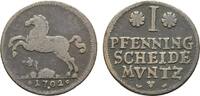 Braunschweig-Lüneburg-Celle Cu Pfennig Georg Wilhelm 1665-1705 -