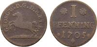 Braunschweig-Lüneburg-Celle Cu Pfennig Georg Wilhelm 1665-1705 -