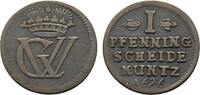 Braunschweig-Lüneburg-Celle Cu Pfennig Georg Wilhelm 1665-1705 -