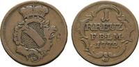 Baden-Durlach Cu Kreuzer Karl Friedrich 1738-1806 -