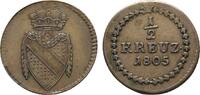 Baden-Durlach Cu 1/2 Kreuzer Karl Friedrich 1738-1806 -