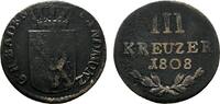 Baden-Durlach 3 Kreuzer Karl Friedrich 1806-1811 -