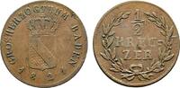 Baden-Durlach Cu 1/2 Kreuzer Ludwig 1818-1830 -