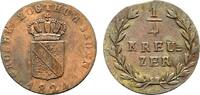 Baden-Durlach Cu 1/4 Kreuzer Ludwig 1818-1830 -