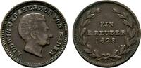 Baden-Durlach Cu Kreuzer Ludwig 1818-1830 -