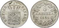 Bayern 6 Kreuzer Maximilian II. 1848-1864 -