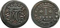 Bentheim-Tecklenburg-Rheda Cu Pfennig Moritz Casimir 1710-1768 -