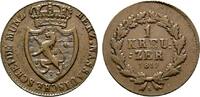 Cu Kreuzer 1817 L Nassau Wilhelm 1816-1839 Sehr schön +