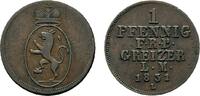Cu Pfennig 1831 L Reuss, ältere Linie zu Obergreiz Heinrich XIX. 1817-1836 Sehr schön