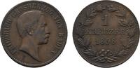 Baden-Durlach Cu Kreuzer Friedrich I. 1852-1907 -