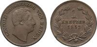 Baden-Durlach Cu Kreuzer Leopold 1830-1852 -