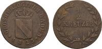 Baden-Durlach Cu 1/2 Kreuzer Ludwig 1818-1830 -