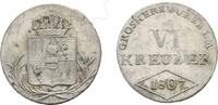 6 Kreuzer 1807 Würzburg, Großherzogtum Ferdinand von Österreich 1806-1814 Winz. Kratzer, sehr schön