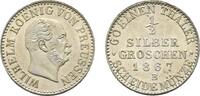 1/2 Silbergroschen 1867 B Brandenburg-Preußen Wilhelm I. 1861-1888 Fast Stempelglanz
