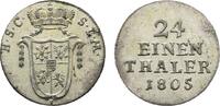 1/24 Taler 1805 L Sachsen-Coburg-Saalfeld Franz Friedrich Anton 1800-1806 Fast vorzüglich