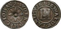 Waldeck Cu 3 Pfennig Wolrad VI., Philipp und Johann 1638-1640 -