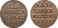 Braunschweig-Wolfenbüttel Cu Denier Karl I. 1735-1780 -