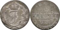 6 Kreuzer 1823 Sachsen-Hildburghausen Friedrich 1784-1826 Prägeschwäche, sehr schön