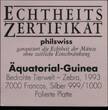 EQUATORIAL GUINEA , KM# 119 , Silver, 7000 Francos, 1993, Proof, Zebras. Coin in excellent condition!