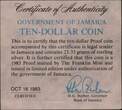 JAMAICA, KM# 109a , Silver, 10 Dollars , 1983, Proof, 21st Anniversary of Independence. Coin in excellent condition!