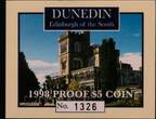 NEW ZEALAND , KM# 113a , Silver, 5 Dollars, 1998, Proof, City of Dunedin. Coin housed in Original Mint capsule! Coin in excellen