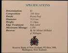 NEW ZEALAND , KM# 123 , Silver, 5 Dollars, 1999, Proof, Wellington Harbour Capital. Coin housed in Original Mint capsule! Coin i