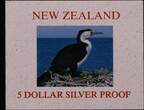 NEW ZEALAND , KM# 125a , Silver, 5 Dollars, 2000, Proof, Pied Cormorant. Scarce silver proof coin! Coin housed in Original Mint