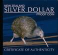 NEW ZEALAND , KM# 153 , Silver, 1 Dollar, 2005, Proof, Rowi - Kiwi. Very rare silver proof coin! Highly popular type! Hard to ge