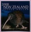 NEW ZEALAND , KM# 309 , Silver, 1 Dollar, 2008, Proof, Kiwi  Haast Tokoeka. Coin housed in Original Mint capsule! Coin in excel