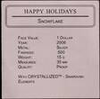 PALAU, KM# 142 , Silver, 1 Dollar, 2006, Proof, Happy Holidays  Snowflake. With a Swarovski cyrstal. Coin housed in Original M