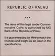 PALAU, KM# 443 , Silver, 5 Dollars, 2006, Proof, The Volcano coin. Red lava in color. Lava insert. Coin housed in Original Mint