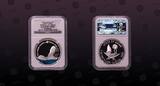 QATAR, KM# 30 , Silver, 10 Riyal, 2006, Proof, 15th Asian Games - Swimmer in aqua color water. Scarce coin in Superb Gem Proof c