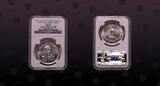 RAS AL - KHAIMAH , KM# 30 , Silver, 7-1/2 Riyals, 1970, Mint Strike, Barbary Falcon. Nice coin in Gem Uncirculated condition! NG