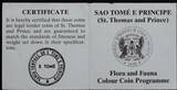 SAINT THOMAS & PRINCE ISLAND , KM# 76 , Silver, 1000 Dobras, 1995, Proof, Flora E Fauna - Bird. Enamel. Coin in excellent condit