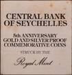 SEYCHELLES, KM# 52a , Silver, 20 Rupees, 1983, Proof, 5th Anniversary of Central Bank. Very rare silver proof coin! One of the r