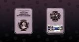 SHARJAH , KM# 4 , Silver, 5 Riyals , 1969, Proof, Napoleon. Gem Proof. NGC Scratch Resistant Holder.