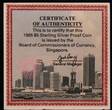 SINGAPORE, KM# 48a , Silver, 5 Dollars , 1985, Proof, 25 Years of Public Housing. Coin in excellent condition!