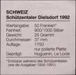 SWITZERLAND, KM# S40, Silver, 50 Francs, 1992, Proof, Zurich Festival. Coin in excellent condition!