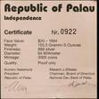 PALAU, KM# 42 , Silver, 20 Dollars, 1994, Proof, Independence October 1994. Multicolored! Coin housed in Original Mint Capsule!