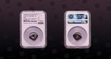 CURACAO , KM# 27, Silver, 1/4 Guilder/ 25 Cents, 1838, Mint Strike, Countermark "C". Two sides of the Edge dentilated. NGC grade