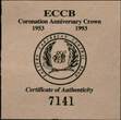 EAST CARIBBEAN STATES, KM# 23 , Silver, 10 Dollars , 1993, Proof, 40th Anniversary - Coronation of Queen Elizabeth. Coin in exce