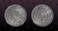 GUINEA - BISSAU 10 Escudos GUINEA BISSAU , KM# 10 , Silver, 10 Escudos, 1952, Mint Strike, Portuguese Guinea. Lettering: Guine. Very rare silver coin i -