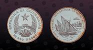 GUINEA - BISSAU 10000 Pesos GUINEA BISSAU , KM# 27 , Silver, 10000 Pesos, 1991, Proof, Nuno Tristao - Discovery of Guinea-Bissau. Coin in excellent condit -