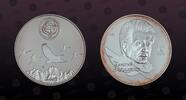 KYRGYZSTAN 10 Som KYRGYZSTAN, KM# 24 , Silver, 10 Som, 2009, Proof, Chyngyz Aytmatov - writer. Scarce coin. Hard to find! Coin in excellent condit -