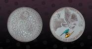 KYRGYZSTAN 10 Som KYRGYZSTAN, KM# 38 , Silver, 10 Som, 2009, Proof, Eagle in flight, multicolor logo below. Coin housed in Original Mint capsule! -