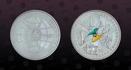 KYRGYZSTAN 10 Som KYRGYZSTAN, KM# 40 , Silver, 10 Som, 2010, Proof, 10th Anniversary of EurAsEC - Five World site, multicolor logo at center. Coin -